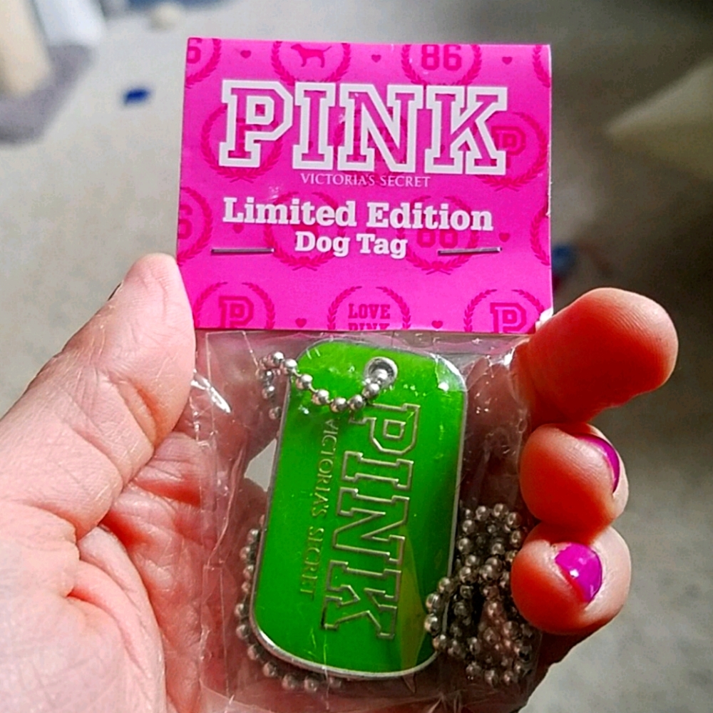 Limited edition PINK dog tag